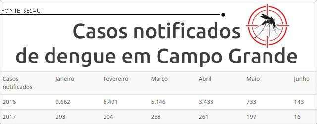 Número de notificações de dengue cai 95% no primeiro semestre de 2017