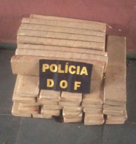 DOF apreende 46 quilos de maconha transportada em motocicleta