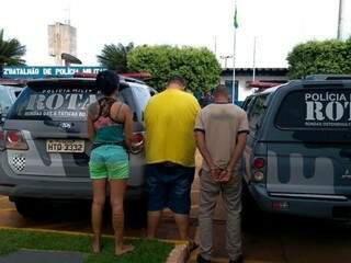 Suspeitos presos em operação em Três Lagoas (Foto: Celso Daniel/ Patrulha News)