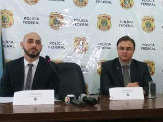 Delegado Alan Givigi e Cleo Mazzottti, chefe da PF em Mato Grosso do Sul. (Foto: Ronei Cruz)