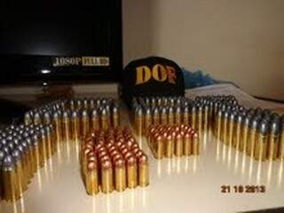 À Polícia, o jovem disse que revenderia as munições em Várzea Grande (MT). (Foto: Divulgação) 