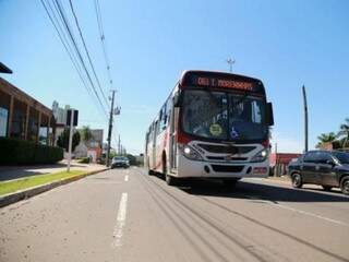 Ônibus circulando na Avenida Afonso Pena (Foto: Alcides Neto)