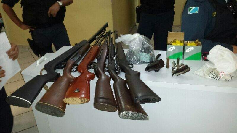 Arsenal com 25 armas e mais de 500 munições é encontrado em fazenda, Tocantins