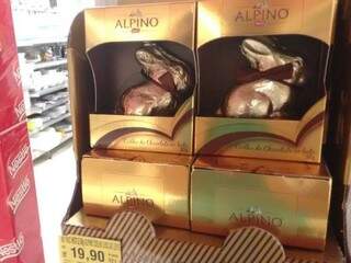 O formato mais caro do Alpino é o chocolate de coelho, cuja o grama chega a R$ 0,22 (Foto: Caroline Maldonado)