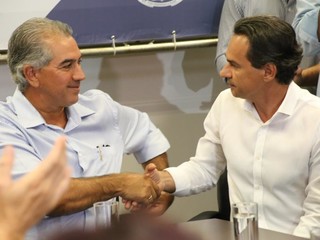 Reinaldo Azambuja (esquerda) e Marquinhos Trad (direita). (Foto: Marcos Ermínio/Arquivo)
