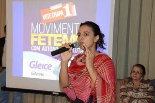 Gleice levanta a bandeira “por uma federação de maior enfrentamento às políticas autoritárias” (Foto: Reprodução/Facebook)