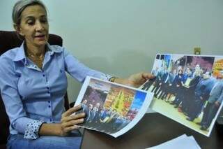 A vereadora Virgínia Magrini entregou à Delegacia da Mulher cópias de fotos momentos após o assédio (Foto: Eliel Oliveira)