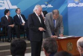 O presidente Michel Temer assinou medida criando novo ministério. (Agência Brasil)