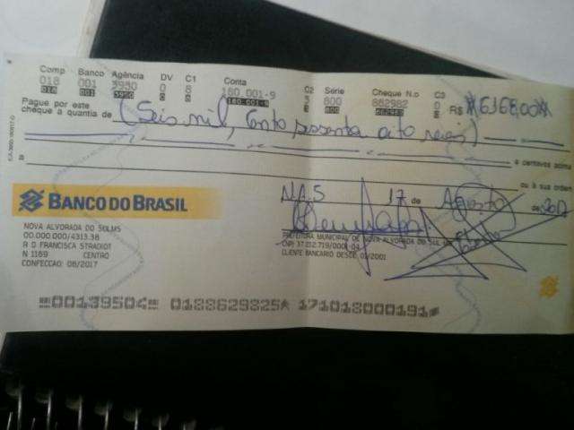 C&acirc;mara abre investiga&ccedil;&atilde;o sobre cheque suspeito emitido pela prefeitura