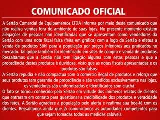 Bandidos usam nome de empresa para vender equipamentos falsificados