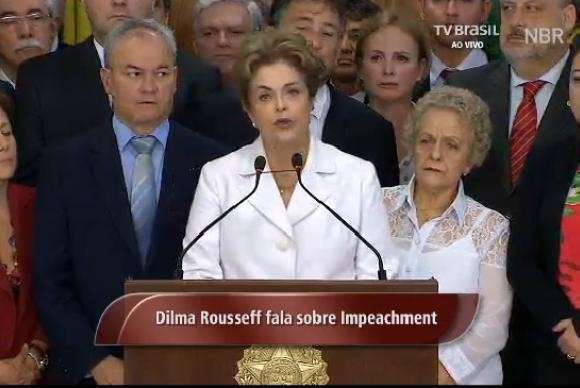 Dilma convoca luta contra &quot;golpe&quot; e alerta para presidente &quot;sem voto&quot;