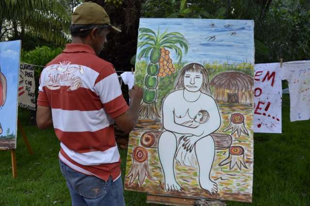 Manifesta&ccedil;&atilde;o por &iacute;ndios de MS saiu da internet e foi para as ruas no Pa&iacute;s