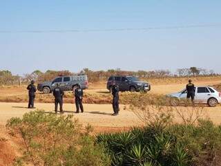 Policiais sul-mato-grossenses durante a Operação Fronteira Segura, na semana passada (Foto: Divulgação)