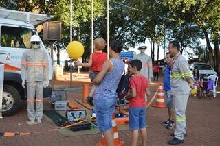 Ao longo da semana a Concessionária concentrou a campanha na Praça Ary Coelho, no centro de Campo Grande (Foto: Energisa/Divulgação)