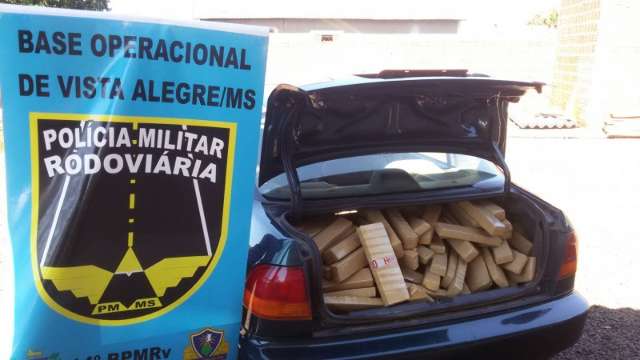 PRE apreende 218 quilos de maconha na MS-164