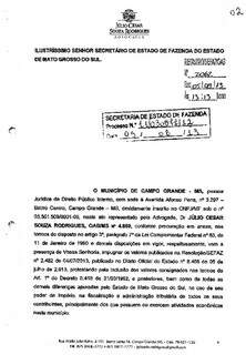 Petição de Júlio Cesar protocolada na Sefaz (Reproduções Fernando Ricardo Ientzsch)