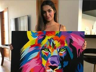 Com quase 20 mil seguidores no instagram, quadros enviados para a Colômbia, México e Alemanha, Luana Fumagalli ganha destaque como artista plástica (Foto: Arquivo Pessoal)