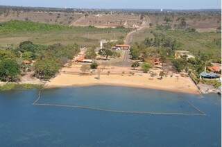 Balneário Municipal de Três Lagoas, às margens do rio Sucuriú, palco de evento esportivo neste fim de semana (Foto: Divulgação)