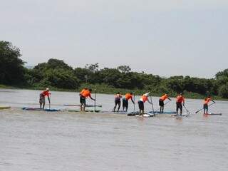 Largada do stand up paddle está marcada para às 9h deste sábado (Foto: Clóvis Neto/Prefeitura de Corumbá)