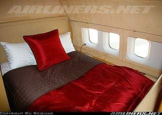 Avião que trouxe executivos tem até cama para longas viagens (Foto: Airliners)