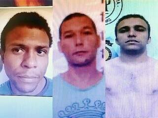 Alessandro, Adriano e Clayton, estão foragidos (Foto: divulgação/Polícia Civil)