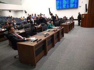 Deputados no plenário da Assembleia Legislativa de MS. (Foto: Leonardo Rocha).