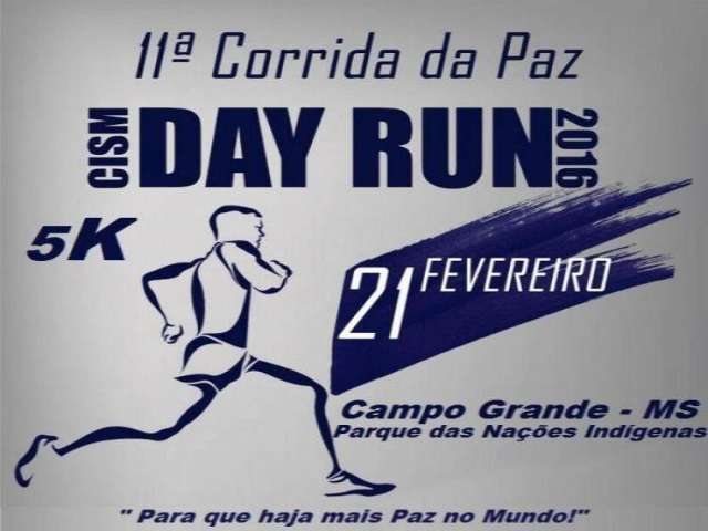 Corrida com percurso de 5 km vai celebrar a paz mundial dia 21 