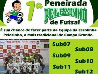 Pelezinho faz &ldquo;peneirada&rdquo; de futsal no pr&oacute;ximo domingo