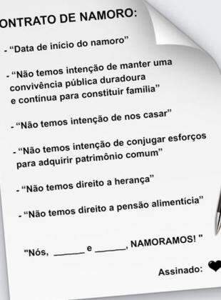 Contrato de Namoro no cartório é mais importante que status no Facebook