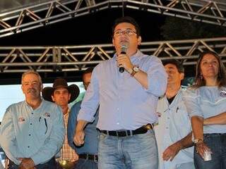 Vagner Guirado no primeiro comício desta eleição, no sábado (Foto: Divulgação)