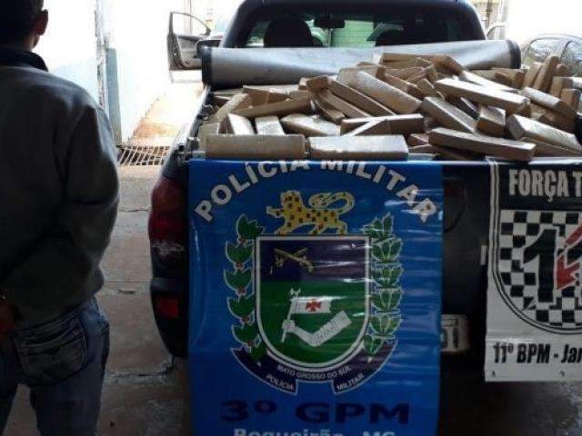 Traficante &eacute; preso com meia tonelada de maconha que seria levada para GO 