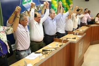Democratas fecharam parceria com a candidatura a governador de Reinaldo Azambuja (Foto: Marcos Ermínio)