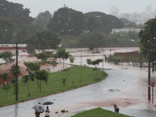Leitor registra estragos com a chuva em Campo Grande na tarde de ontem.