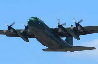 Avião Hércules C-130 semelhante ao que participa de treinamento na Capital. (Foto: Divulgação)
