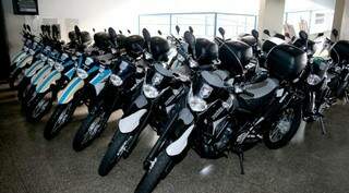 54 motocicletas, sendo 19 de 250 cilindradas e 35 de 660 cilindradas foram adquiridas pelo Governo. (Foto: Divulgação-Sejusp)