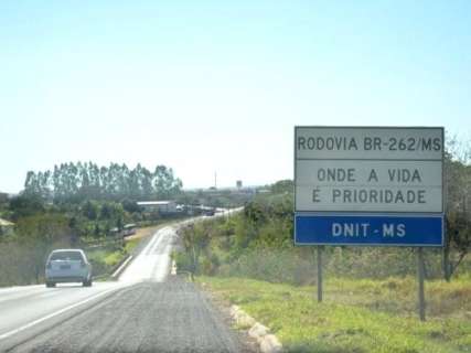 União autoriza recuperação de 190 km da BR-262 entre Três Lagoas e Ribas