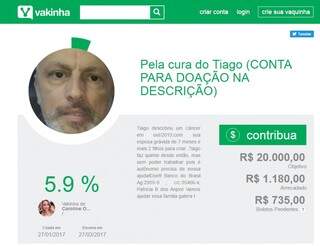 Familiares fazem vaquinha social para tentar salvar paciente com c&acirc;ncer