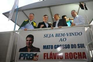 Flávio Rocha veio ao Estado para ato político do PRB; pré-candidato defendeu apoio ao agronegócio. (Foto: Paulo Francis)