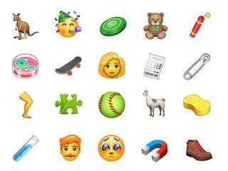 Exemplos de emojis fofinhos liberados no aplicativo. (Foto: Reprodução Techtudo/Divulgação/Emojipedia) 
