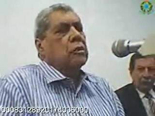 André Puccinelli, ex-governador do Estado, em audiência de custódia. (Foto: Reprodução Audiência de Custódia).