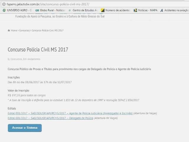 Ap&oacute;s cair por pico de acessos, site para inscri&ccedil;&atilde;o em concurso volta ao ar