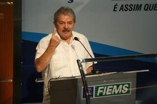 Ex-presidente enfatizou obras federais realizadas em Campo Grande (Foto: Marcos Ermínio)