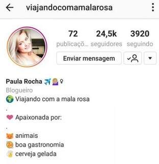 Blogueira de São Paulo faz posts sobre viagens (Instagram)