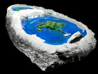 A imagem da terra, segundo os pesquisadores de Urandir.