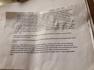 No Jacy, bilhete de Natal surpreende em meio &agrave;s contas que chegam pelos Correios