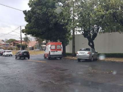 Condutor avança sinal de pare e bate veículo em árvore no São Bento