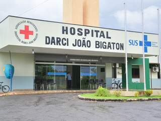 Hospital Darci João Bigaton, onde a jovem morreu no último sábado.(Foto: arquivo/João Garrigó)