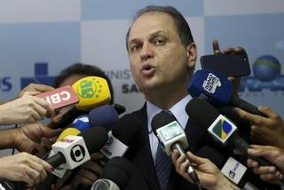 O ministro da Saúde, Ricardo Barros, durante anúncio de novos recursos para o fortalecimento da Atenção Básica (Foto: Marcelo Camargo/Agência Brasil)