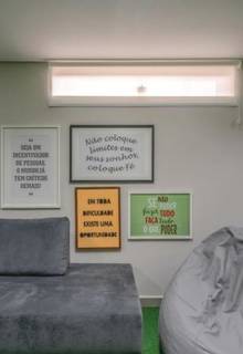 Frases motivacionais em sala de descanso. (Foto: Janaina Lott)