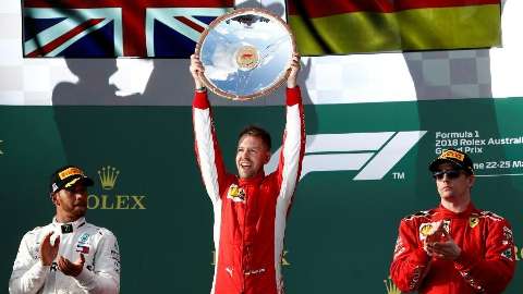Vettel conta com ajuda do safety car para vencer no GP da Austrália